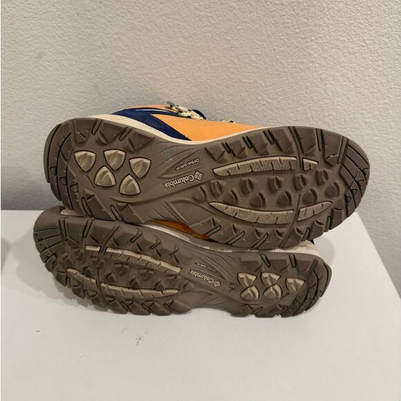 Columbia Newton Ridge Plus Womens Size 8.5 Peach/Blue Hiking Boots Waterproof - Picture 6 of 7